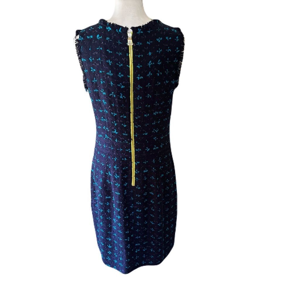 Sail to Sable NWT Navy Blue Tweed Dress Size 10 Gold Button Detail - Picture 4 of 10